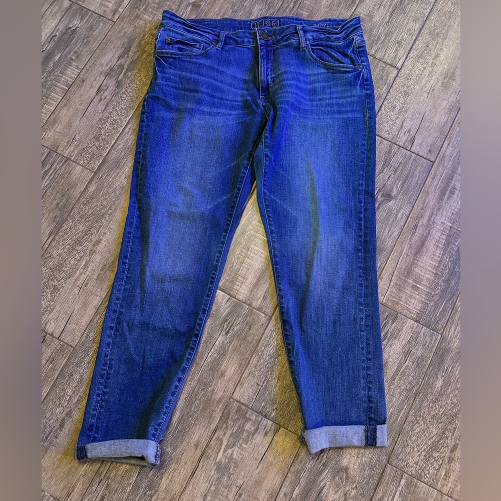 DL1961 Riley Boyfriend Jeans in Deep Blue